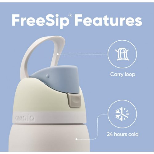  Owala FreeSip Insulated Stainless Steel Water Bottle with Straw for Sports and Travel, BPA-Free, 40oz, Iced Breeze 