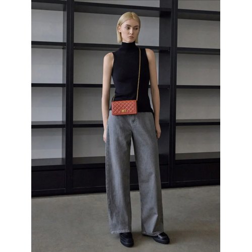  Micaela Quilted Long Wallet - Brick 