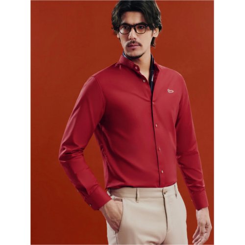 Easy Care Cotton Oxford Smart Fit Casual Shirt with Logo