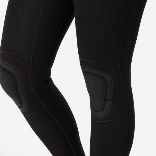 Women's 4/3 mm neoprene SURF 100 wetsuit with back zip black