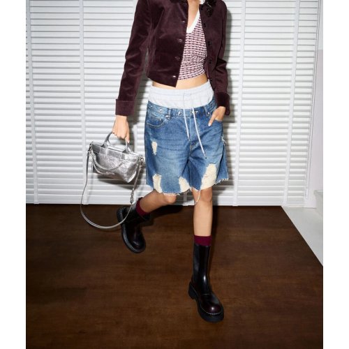  Atwood Crinkle-Effect Chain-Embellished Tote Bag - Silver 