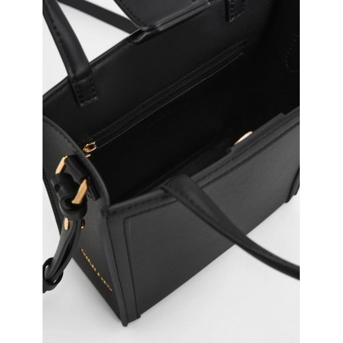  Double Handle Tote Bag - Black 