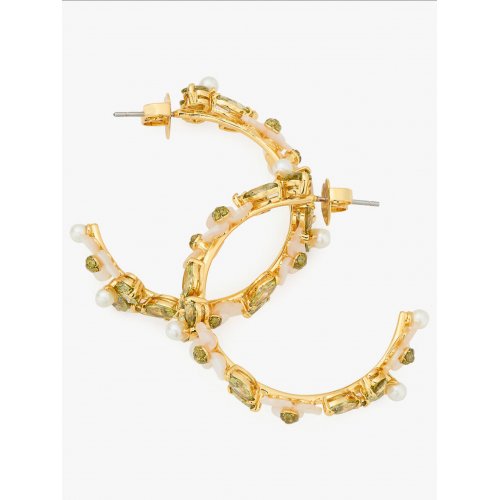 Precious Pansy Hoops