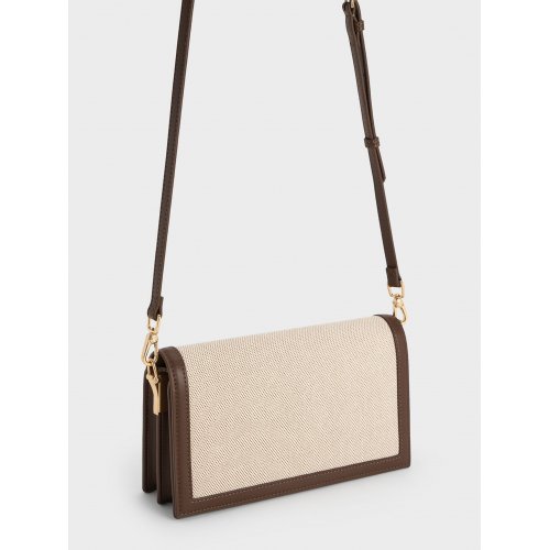 AP- Alcott Scarf Handle Canvas Clutch - Beige 