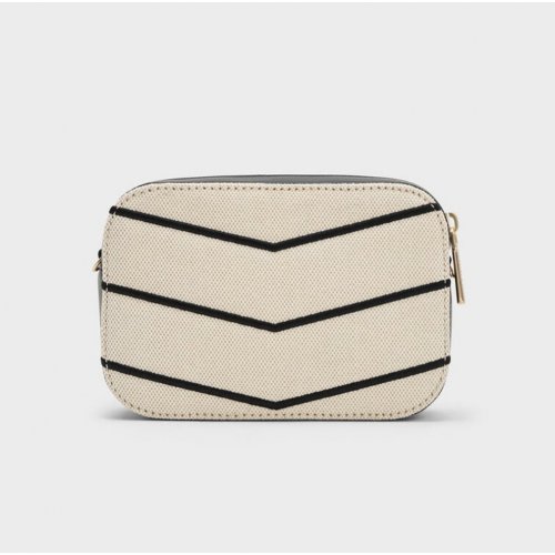 Eleni Canvas Chevron Zip Crossbody Bag - Multi