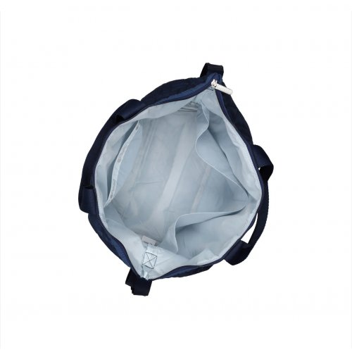 Deluxe Easy Carry Tote Navy Quilted Blooms