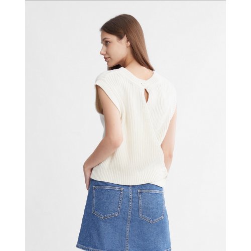  Cashmere Back Detail Tank Top