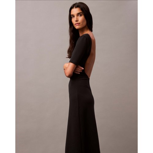 Backless Jersey Dress - Black Beauty