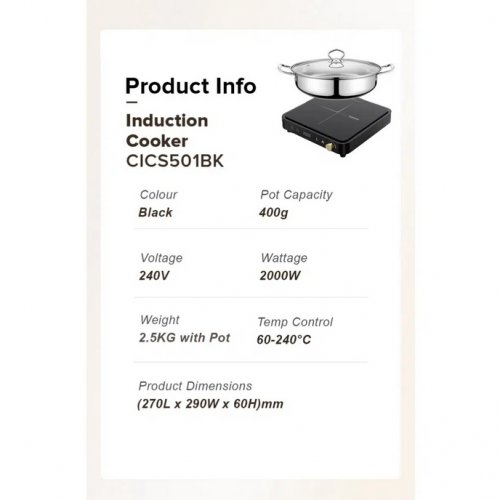 Cornell Induction Cooker with Premium Stainless Steel <span style='filter: blur(2.5px);'>***</span>