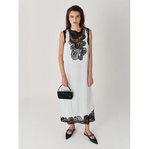  Goldie Satin Front Flap Gem-Strap Bag - Noir 