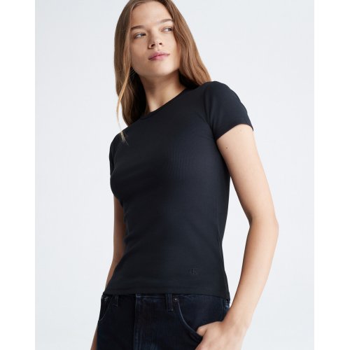  Ribbed Slim Fit Crewneck T-Shirt