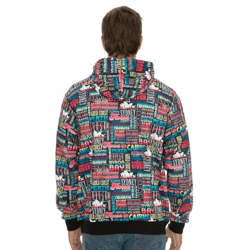  Mens Australian Cities Hoodie Black