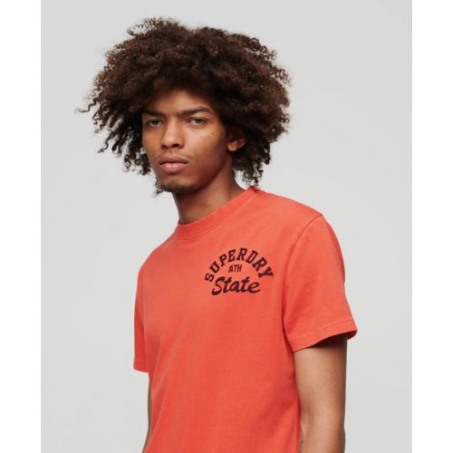 Embroidered Superstate Athletic Logo T-Shirt - Americana Red