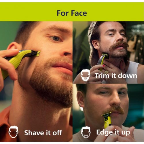 Philips Norelco OneBlade 360 Face + Body, Hybrid Electric Razor and Beard Trimmer for Men with 5-in-1 Face Stubble Comb and Body Hair Trimmer Kit