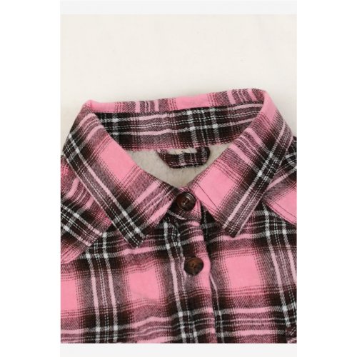  Women's Sherpa Lined Flannel Shirt Jacket,Button Down Flannel Shacket