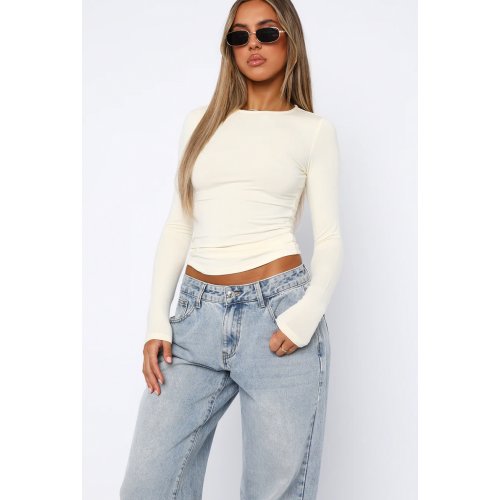 Only For Tonight Long Sleeve Top Butter