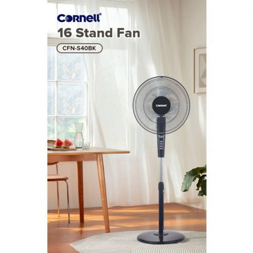 Cornell Stand Fan 16 Inch Black CFNS40BK