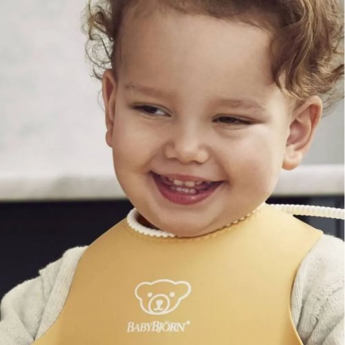 BabyBjorn Baby Bib 2-Pack - Powder Yellow/Powder Blue