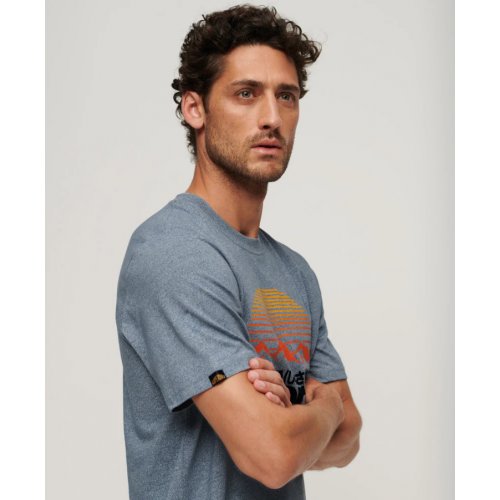 Core Logo Great Outdoors T-Shirt - Creek Blue Grit Grindle