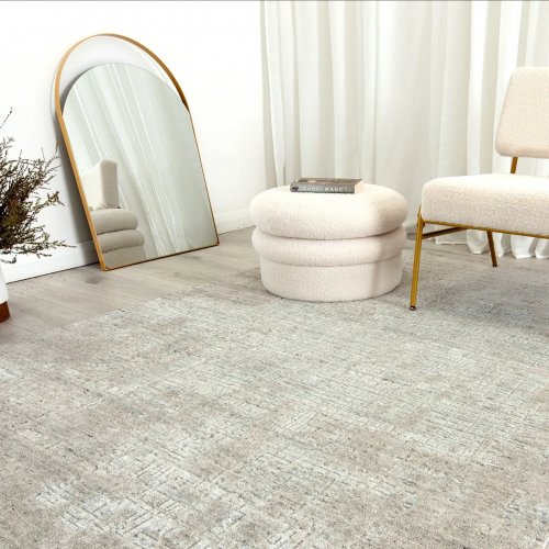 Karus Handmade Turquoise Grey Knotted Designer Rug 