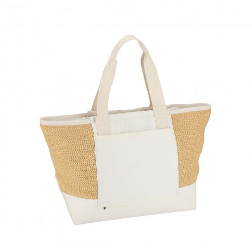 Raffia E/W Tote Meringue Raffia