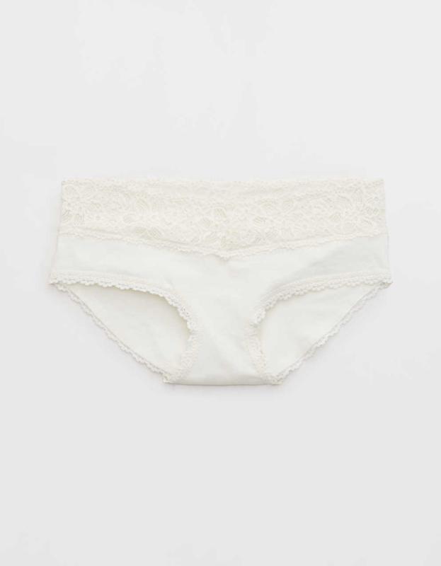 Superchill Cotton Eyelash Lace Boybrief Underwear - Soft Muslin, S 