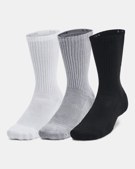 UA Training Cotton Unisex 3-Pack Crew Socks