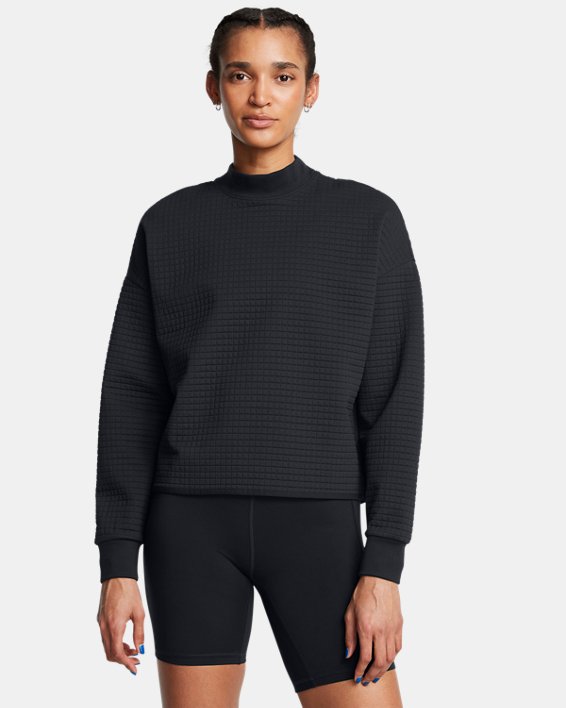 UA Unstoppable Fleece Grid Women's Mock Neck