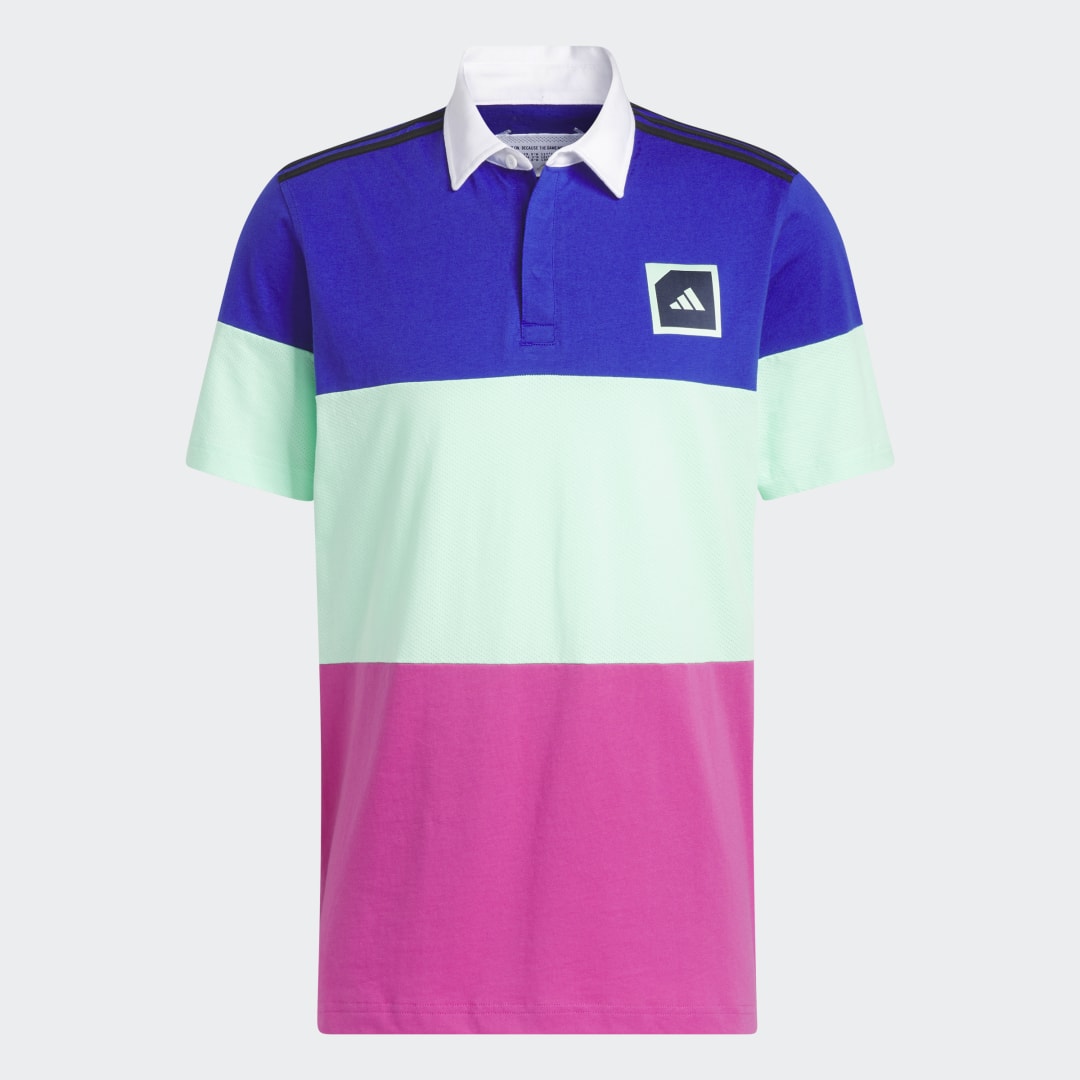adidas Adicross Block Golf Polo Shirt Golf S Men Lucid Blue