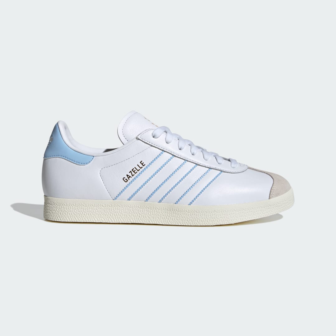 adidas Gazelle Argentina Shoes Lifestyle 12.5 UK Unisex White / Glow Blue / Off White