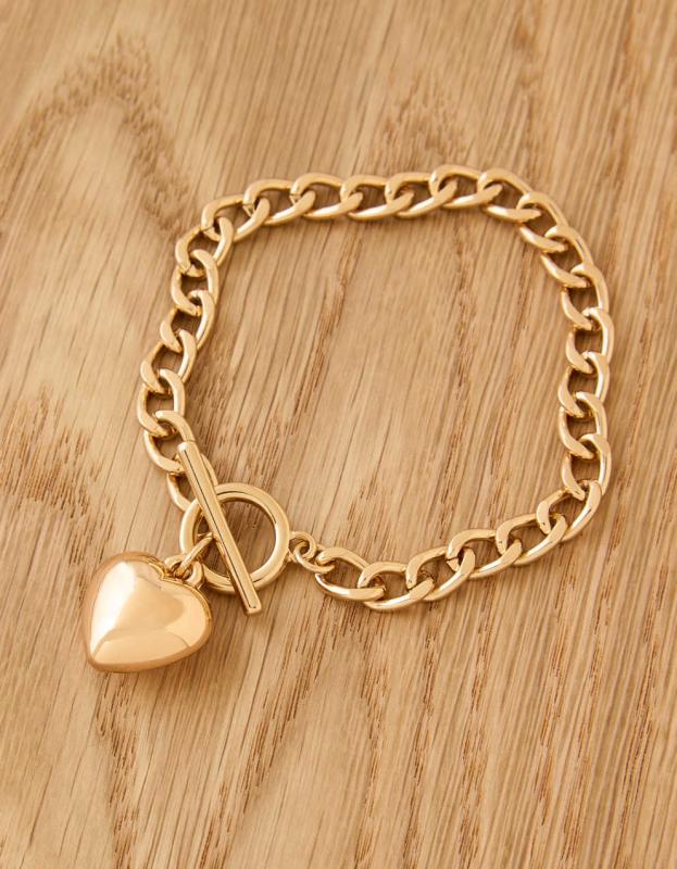 AEO Heart Bracelet - Gold, One Size 