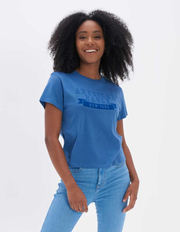 AE Graphic T-Shirt - Blue, S 