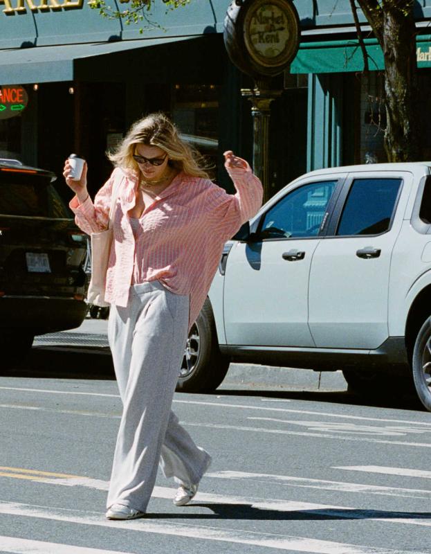 Aerie Off-Duty Seersucker Shirt - Strawberry Mist, XXS 