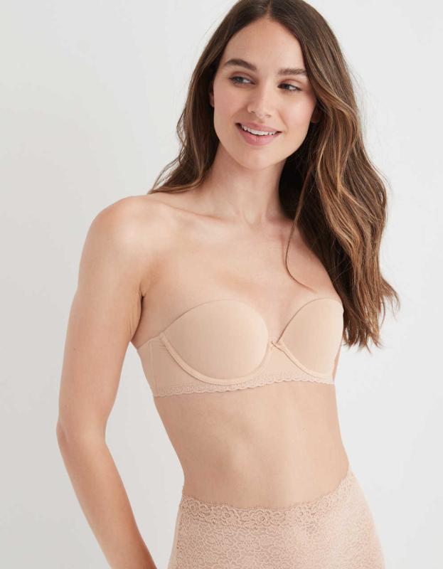 Aerie Real Happy Strapless Push Up Bra - Sands, 70C 