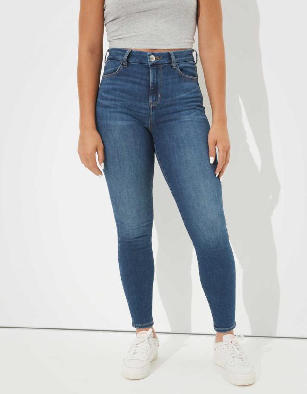 AE Ne(x)t Level Curvy High-Waisted Jegging - Dark Atlantic, 10 