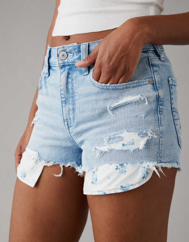 AE Next Level High-Waisted Denim Short Short - Indigo, 2 