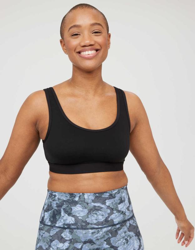 OFFLINE By Aerie Goals Sports Bra - True Black, L 