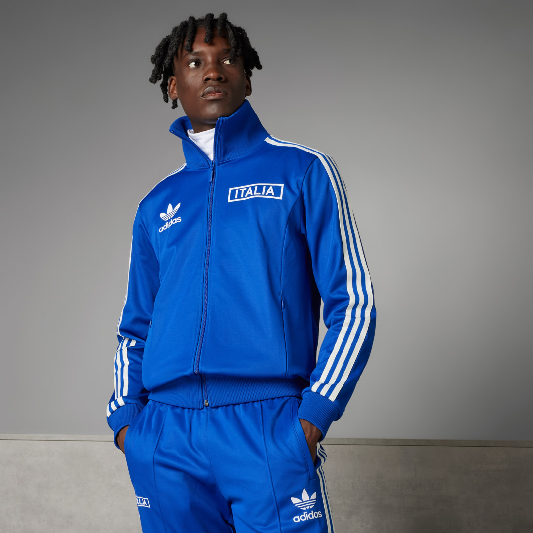 adidas Italy Beckenbauer Track Top Football 3XL Men Royal Blue