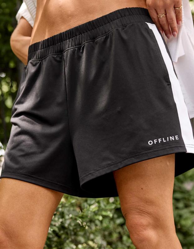 OFFLINE By Aerie Fastrack Short - True Black, M 
