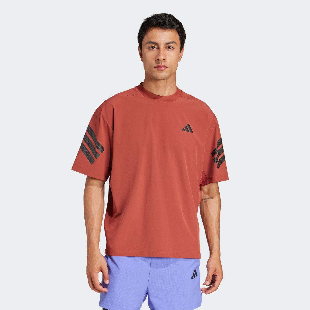 adidas Gym+ 3-Stripes Woven Pump Cover Training 2XS,XS,S,M,L,XL,2XL,3XL,4XL,A/XS,A/S,A/M,A/L,A/XL,A/2XL,A/3XL,A/4XL Men Preloved Ruby / Black