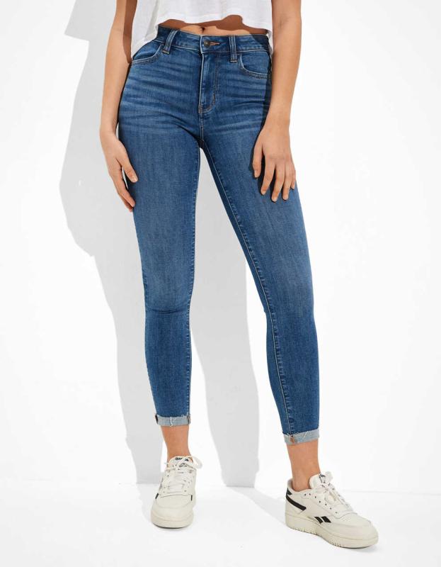 AE Ne(x)t Level High-Waisted Jegging Crop - Blue Mist, 00 