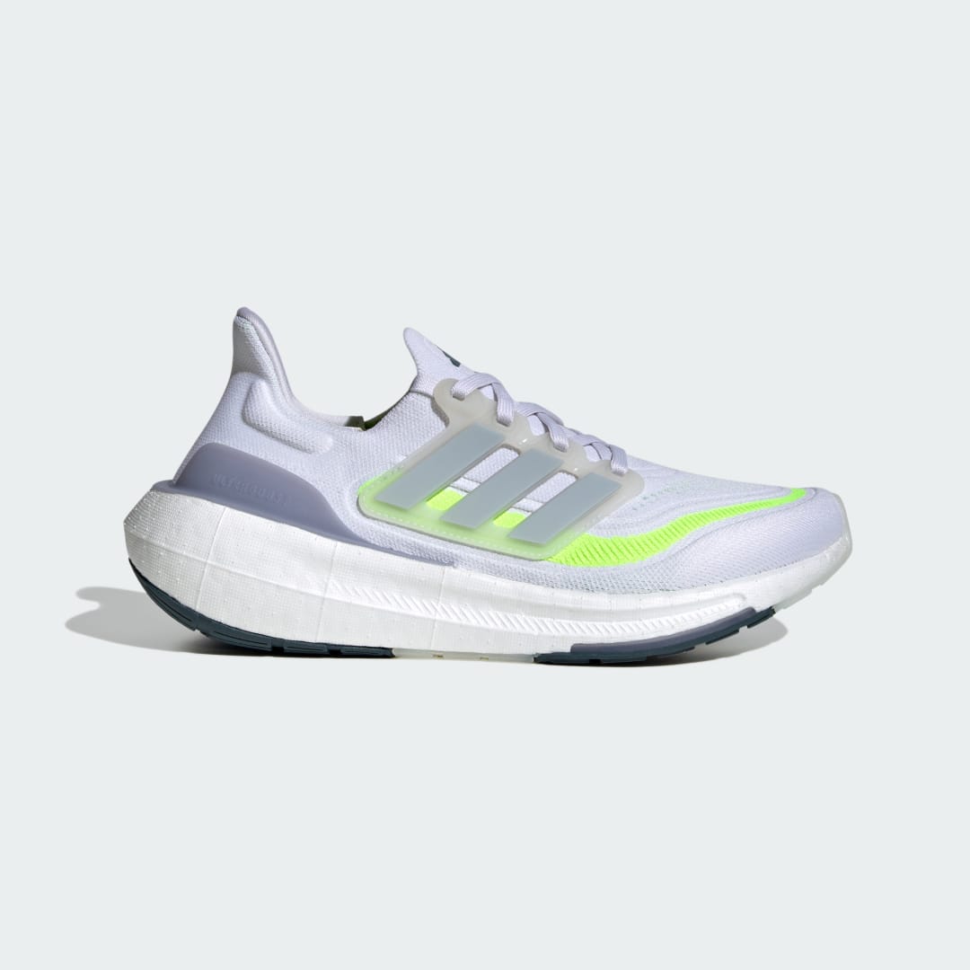 adidas Ultraboost Light Shoes Running 9 UK Women White / Wonder Blue / Lucid Lemon