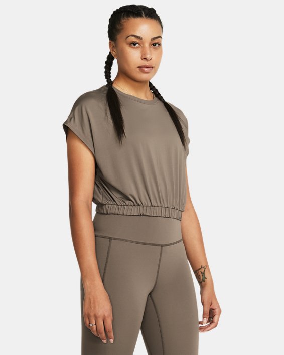 Women's UA Meridian Bubble Hem Crop Short Sleeve