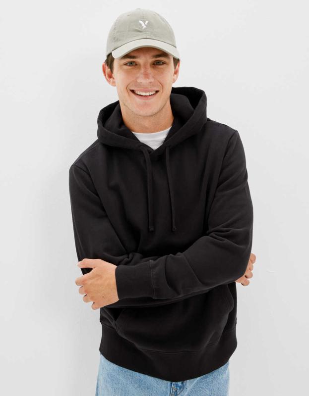 AE Pullover Graphic Hoodie - True Black, XL 
