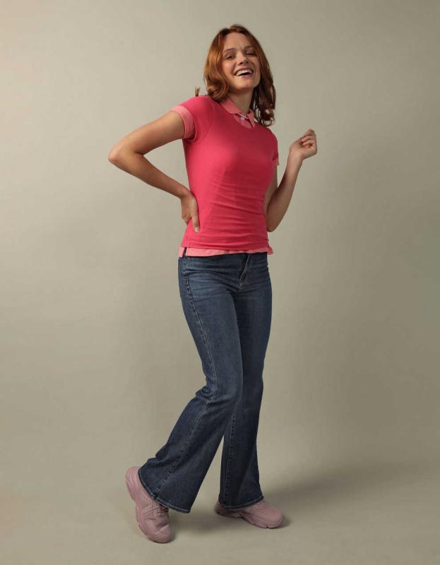 AE Hey Baby Ribbed T-Shirt - Pink, XS 