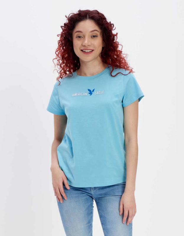 AE Graphic Tee - Light Blue, XXS 