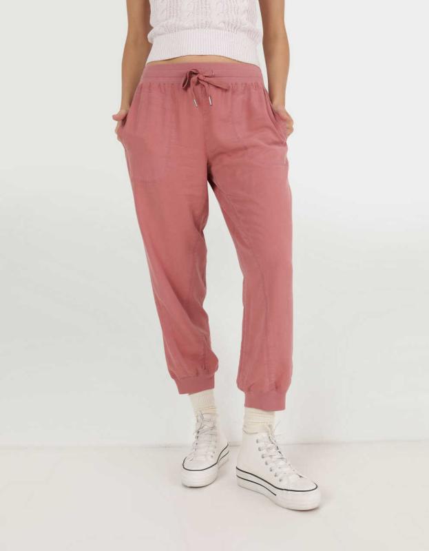 Aerie Twill Jogger - Lets Mauve, XS 