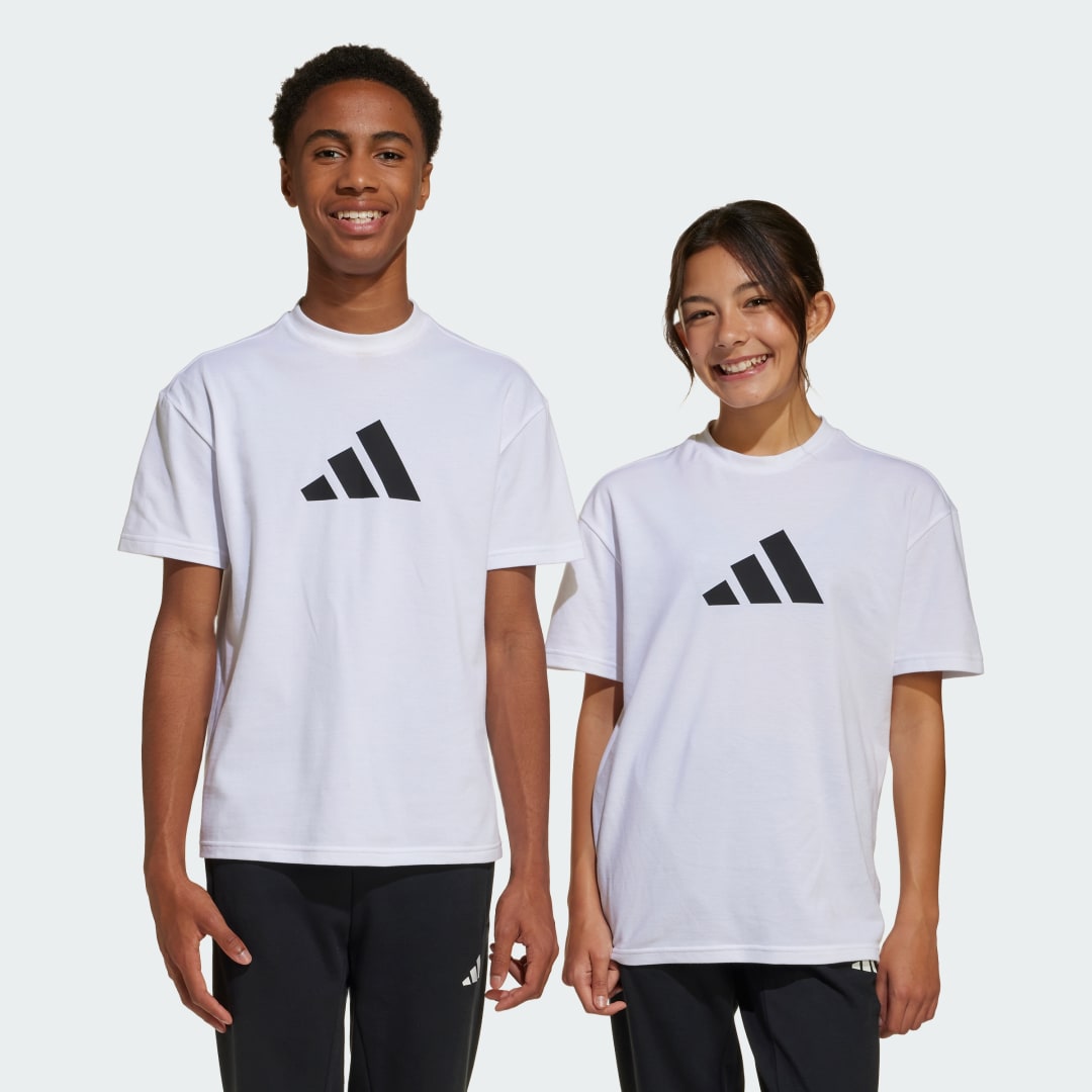 adidas Future Icons Logo Tee Kids Lifestyle A/128,A/140,A/152,A/164,A/176,128,140,152,164,176 Kids White / Black
