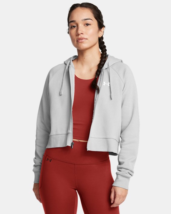 Women's UA Rival Fleece Crop Full-Zip