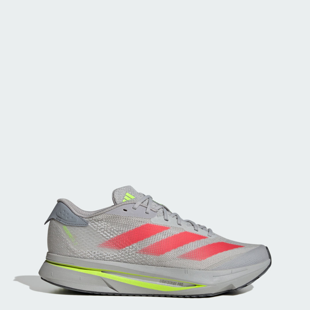 adidas Adizero Sl2 Running Shoes Running 5 UK Men Grey / Lucid Red / Lucid Lemon